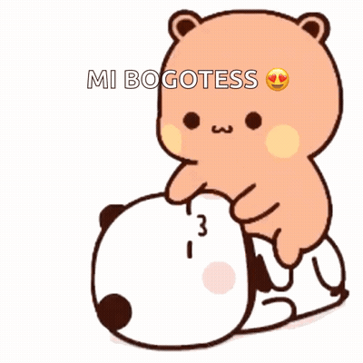Cartoon Bear Sitting On Another Bear Mi Bogotess GIF