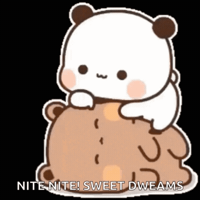 Cartoon Bear Sitting On Another Bear GIF