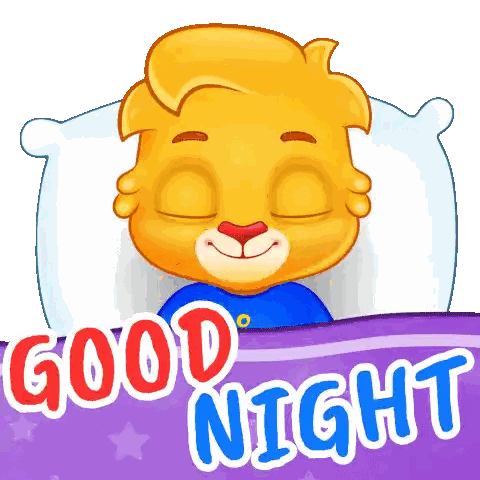 Cartoon Bear Sleeping Good Night Sticker