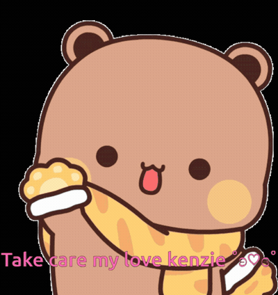 Cartoon Bear Take Care My Love Kenzie GIF