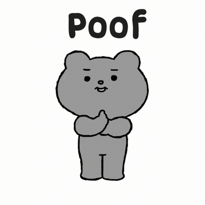 Cartoon Bear Thumbs Up Poof GIF