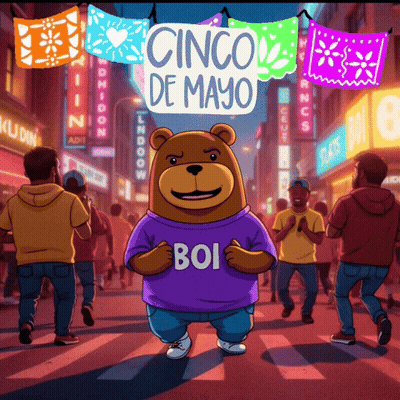 Cartoon Bear Wearing Boi Shirt GIF