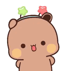 Cartoon Bear Wearing Star Headband Sticker