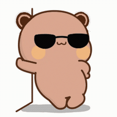 Cartoon Bear Wearing Sunglasses GIF