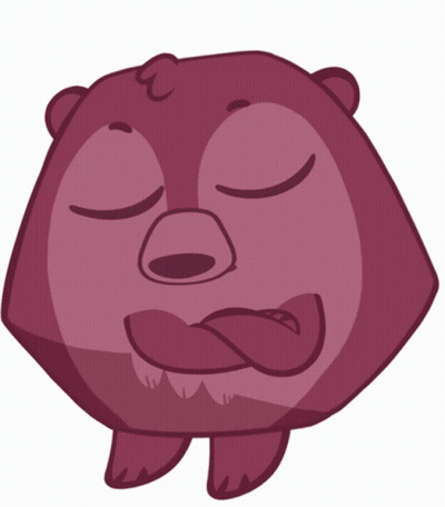 Cartoon Bear With Arms Crossed And Eyes Closed GIF