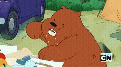 Cartoon Bear With CN GIF