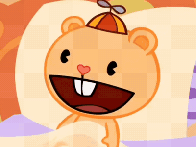 Cartoon Bear With Propeller Hat GIF