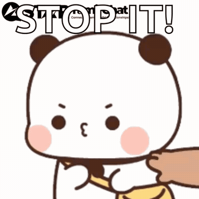 Cartoon Bear With Stop It GIF