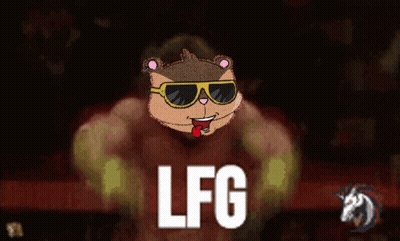 Cartoon Bear With Sunglasses Saying LFG GIF