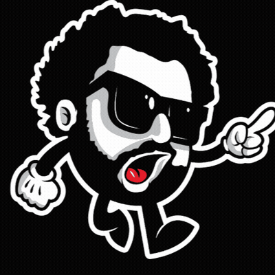 Cartoon Bearded Character With Sunglasses GIF