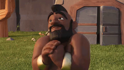 Cartoon Bearded Man Holding Sword GIF