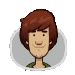 Cartoon Bearded Man Smiling Sticker