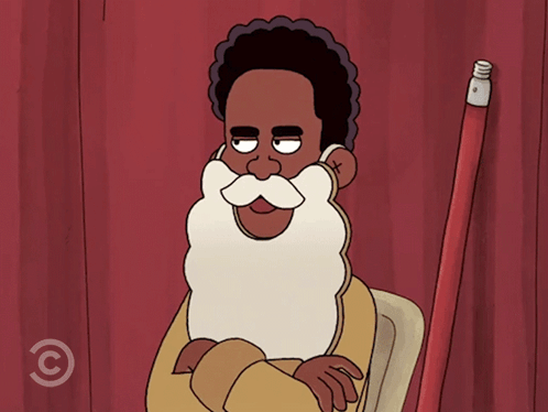 Cartoon Bearded Man With Mustache And C Logo GIF