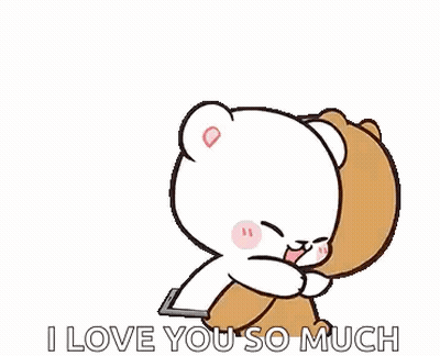 Cartoon Bears Kissing On Cheek GIF