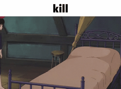 Cartoon Bed With Kill GIF