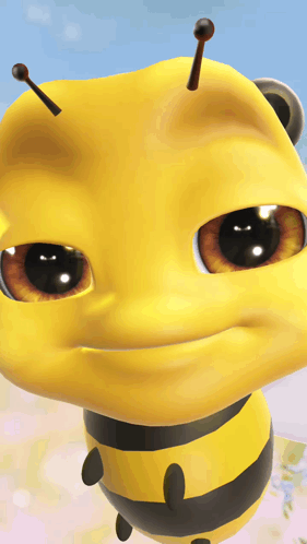 Cartoon Bee Close Up GIF