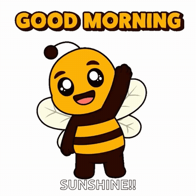 Cartoon Bee Saying Good Morning Sunshine GIF