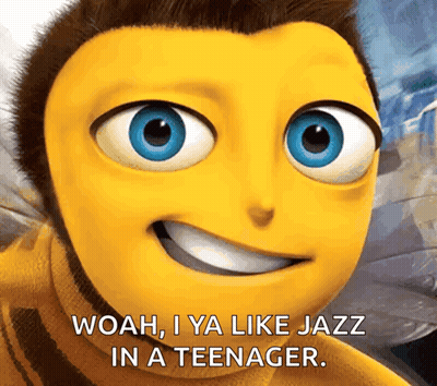 Cartoon Bee Saying Woah I Ya Like Jazz GIF
