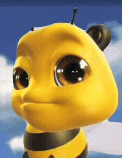 Cartoon Bee With Big Eyes GIF