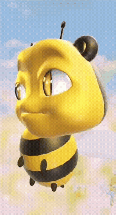 Cartoon Bee With Big Eyes GIF