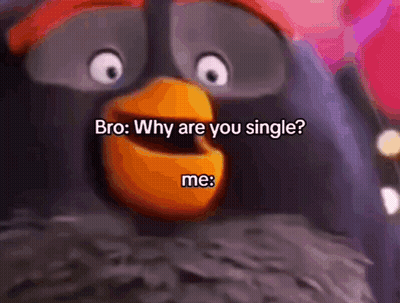 Cartoon Bird Asking Why Are You Single GIF