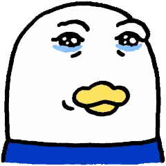 Cartoon Bird Crying Tears Sticker