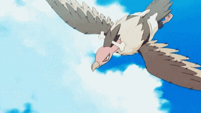 Cartoon Bird Flying With Bone In Beak GIF
