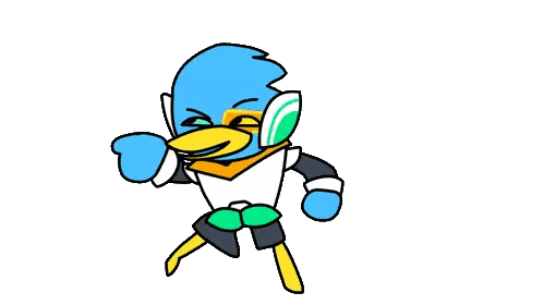 Cartoon Bird Giving Thumbs Up Sticker