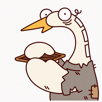 Cartoon Bird Holding Empty Wallet With Question Mark GIF