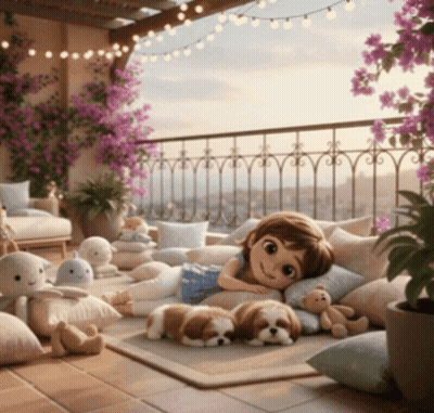 Cartoon Bird Holding Flower Saying Stay Cozy My Friend GIF