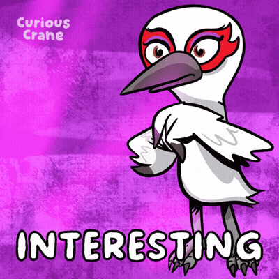 Cartoon Bird Saying Interesting GIF
