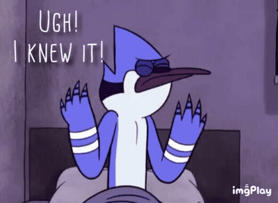 Cartoon Bird Saying Ugh I Knew It GIF