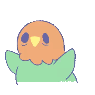 Cartoon Bird With Blue Eyes Sticker