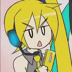 Cartoon Blonde Girl With Headphones Holding Book GIF