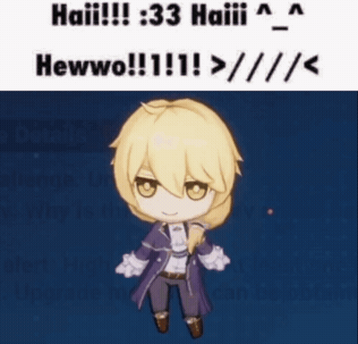 Cartoon Blonde Hair Character Says Haii GIF