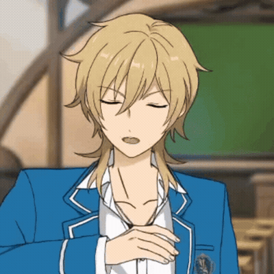 Cartoon Blonde Hair In Blue Jacket GIF