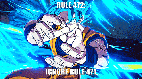 Cartoon Blue Hair Rule 472 Ignore Rule 471 GIF