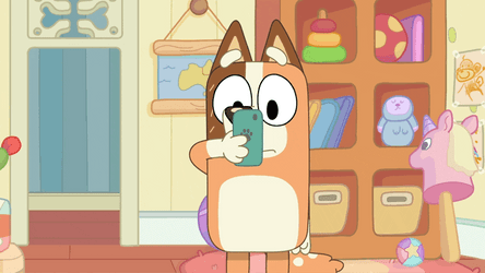 Cartoon Bluey Taking Selfie Picture GIF