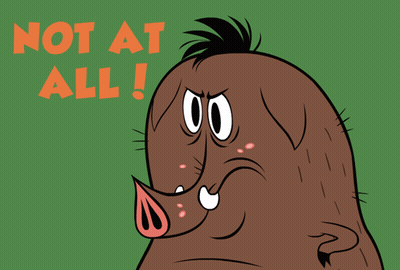 Cartoon Boar Saying Not At All GIF