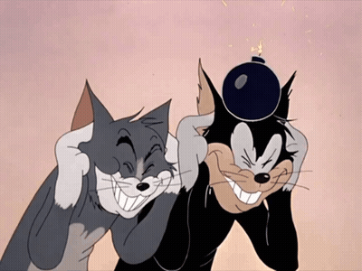 Cartoon Bomb With Smiley Face GIF