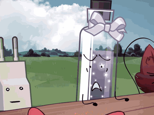 Cartoon Bottle With Bow GIF