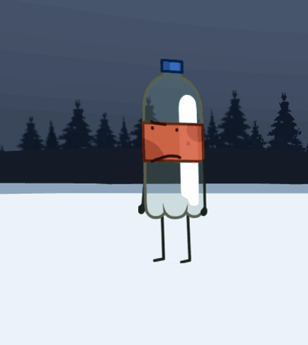 Cartoon Bottle With Sad Face GIF