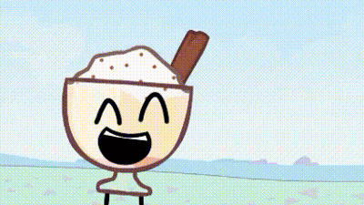 Cartoon Bowl Of Rice And Red Block GIF
