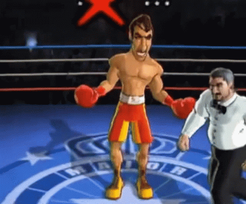 Cartoon Boxer In Ring GIF