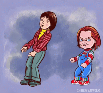 Cartoon Boy And Doll GIF