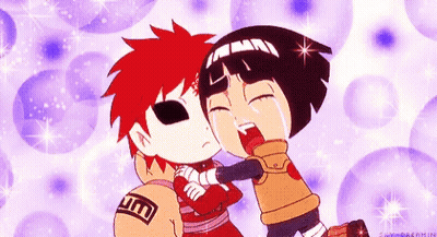 Cartoon Boy and Girl Hugging, Girl Crying