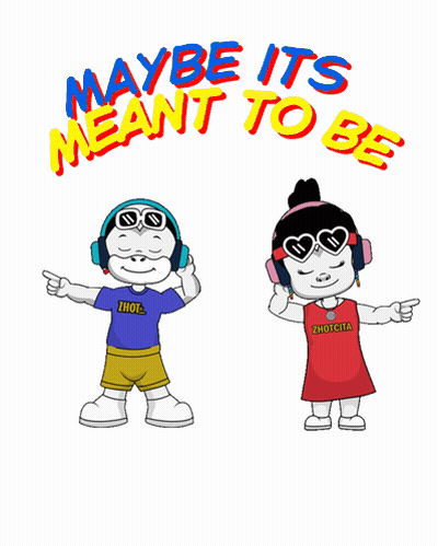 Cartoon Boy And Girl Maybe Its Meant To Be GIF