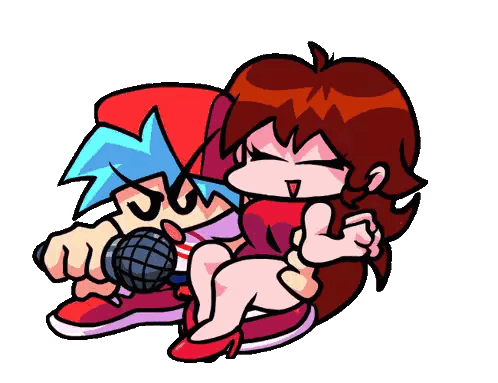 Cartoon Boy And Girl Sticker