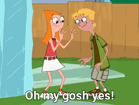 Cartoon Boy And Girl Oh My Gosh Yes GIF