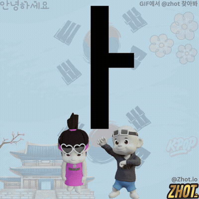 Cartoon Boy And Girl With Letter T GIF